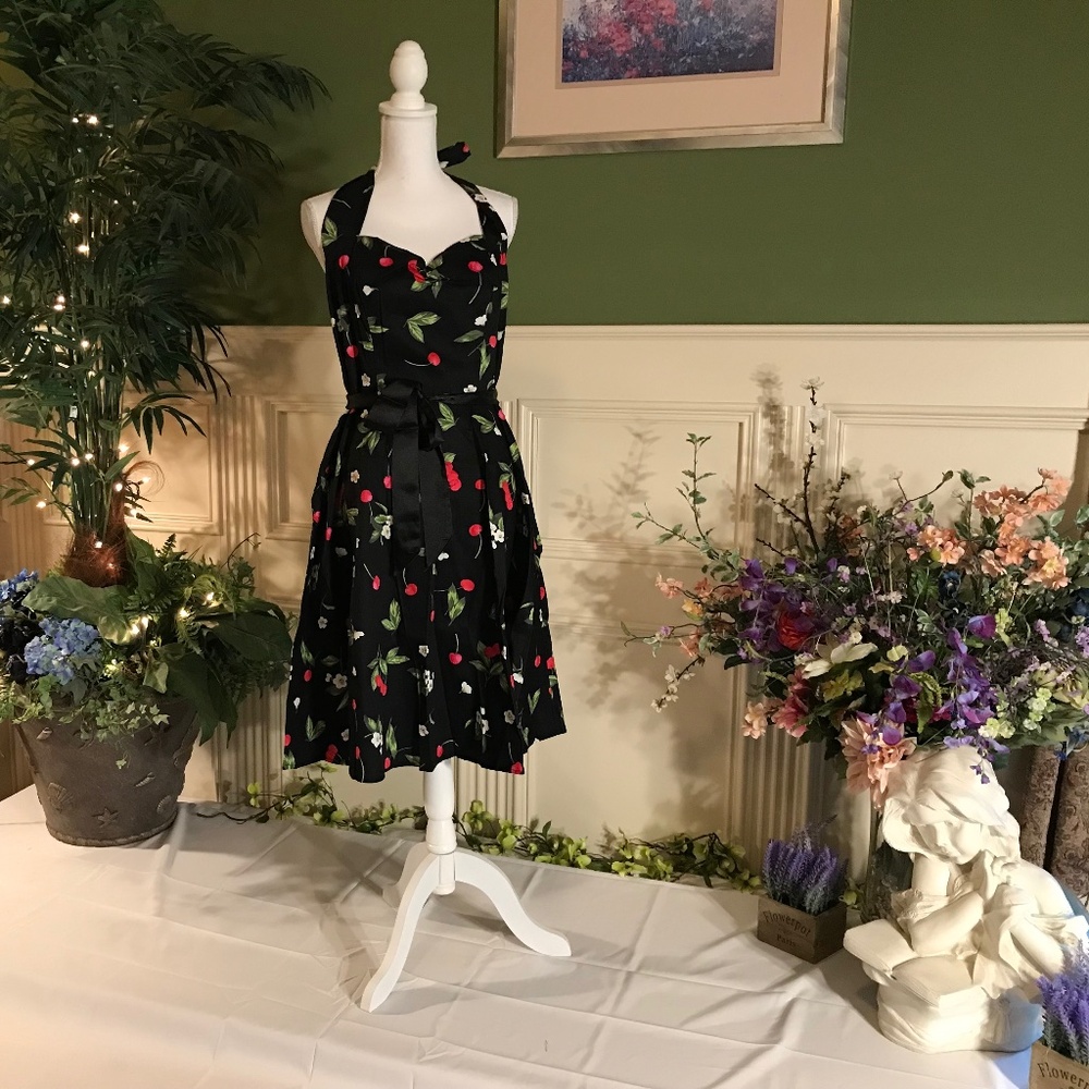 Retro 50’s halter style cherry sundress
